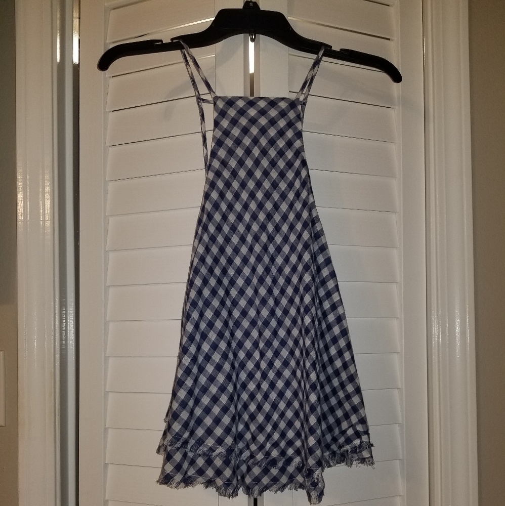 American Eagle blue/white checkered Tank